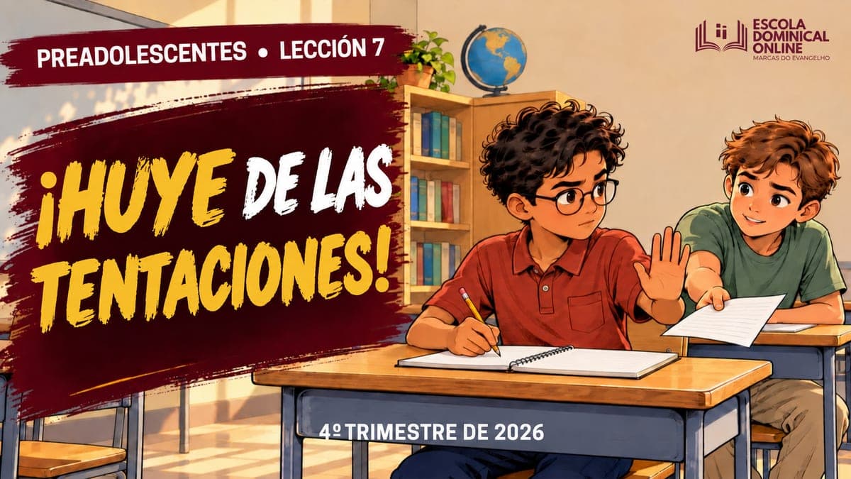 Portada de la clase: ¡Huye de las tentaciones!