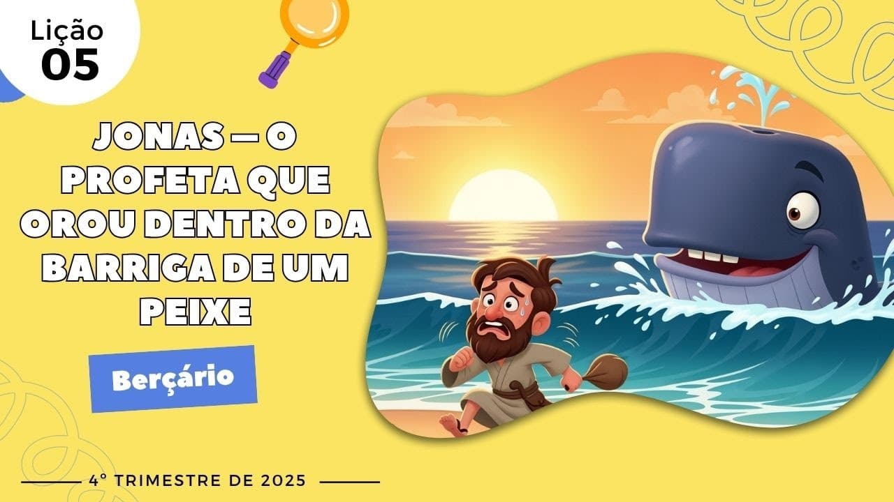 Capa da aula: Jonas – O Profeta Que Orou Dentro Da Barriga De Um Peixe