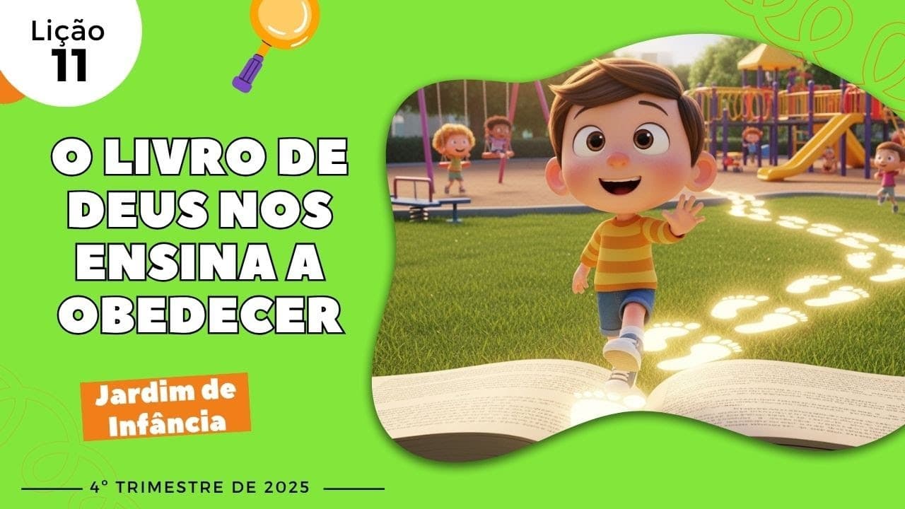 Capa da aula: O Livro de Deus nos Ensina a Obedecer