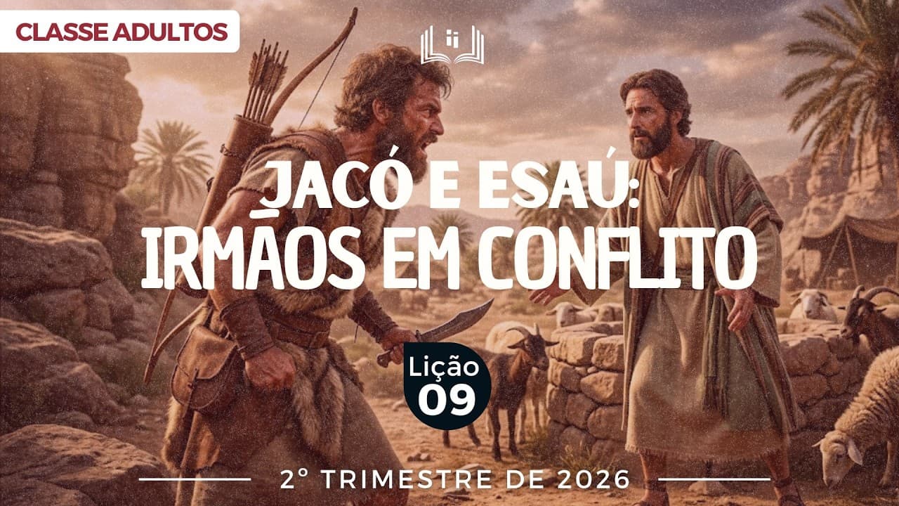 Capa da aula: Jacó e Esaú: Irmãos em Conflito
