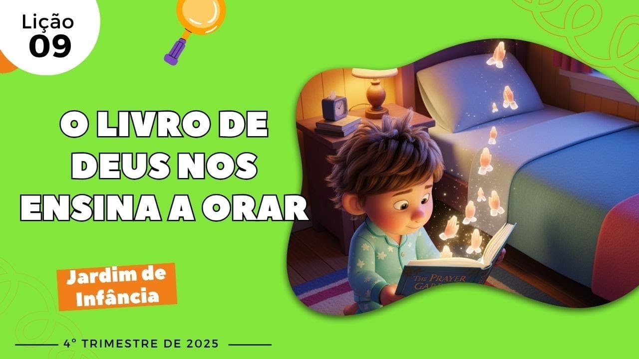 Capa da aula: O Livro de Deus nos Ensina a Orar