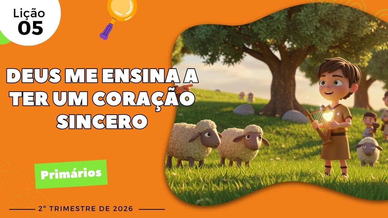 Capa da aula: Deus me Ensina a Ter um Coração Sincero