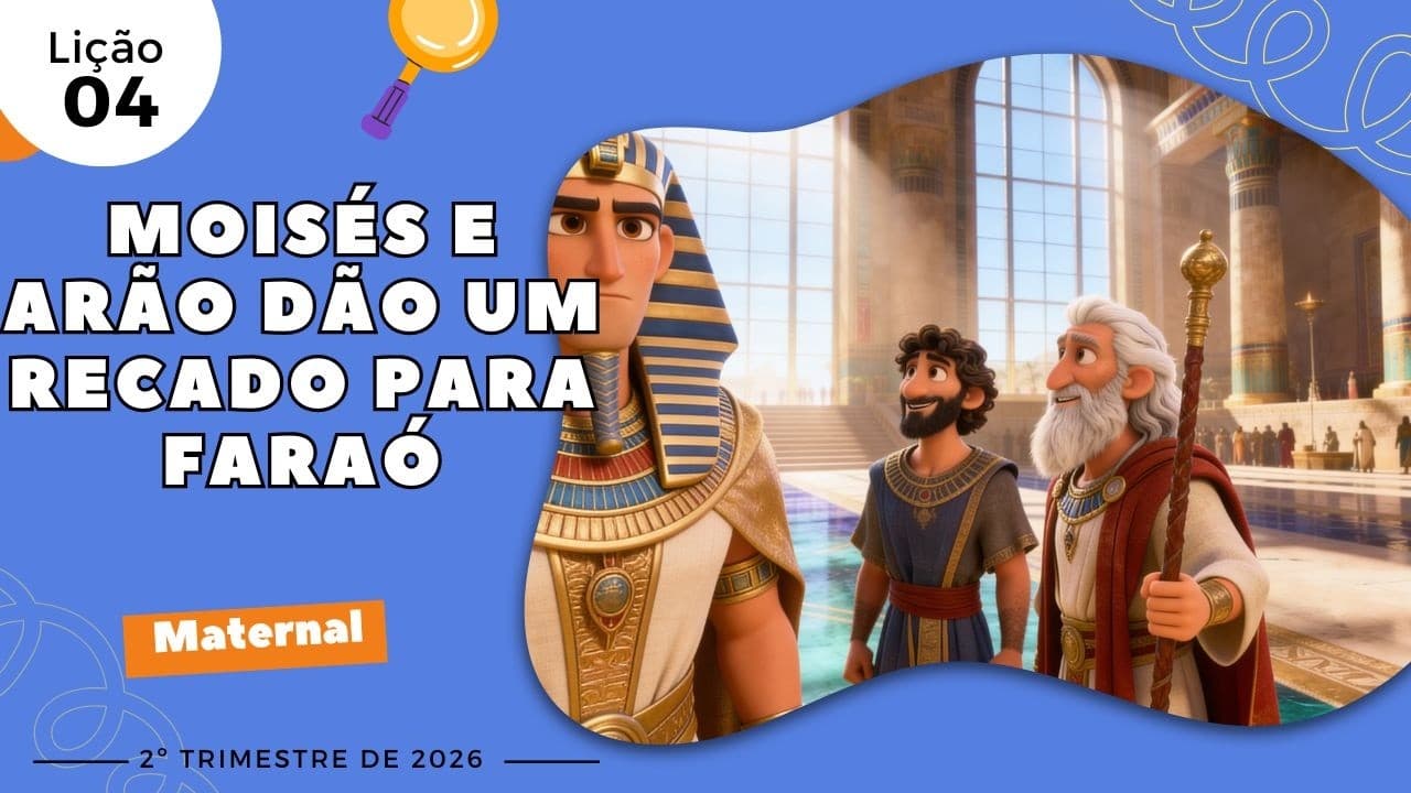 Capa da aula: Moisés e Arão Dão um Recado para Faraó