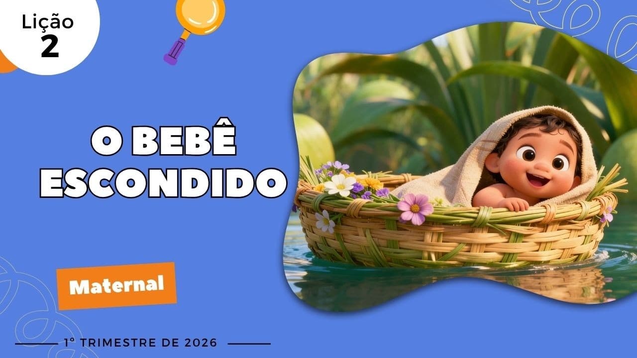 Capa da aula: O Bebê Escondido (A História de Moisés)