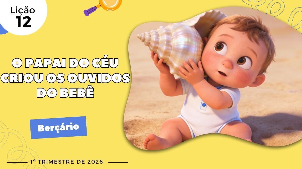 Capa da aula: O Papai do Céu Criou os Ouvidos do Bebê.