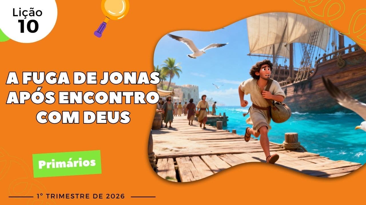 Capa da aula: A Fuga de Jonas Após Encontro com Deus